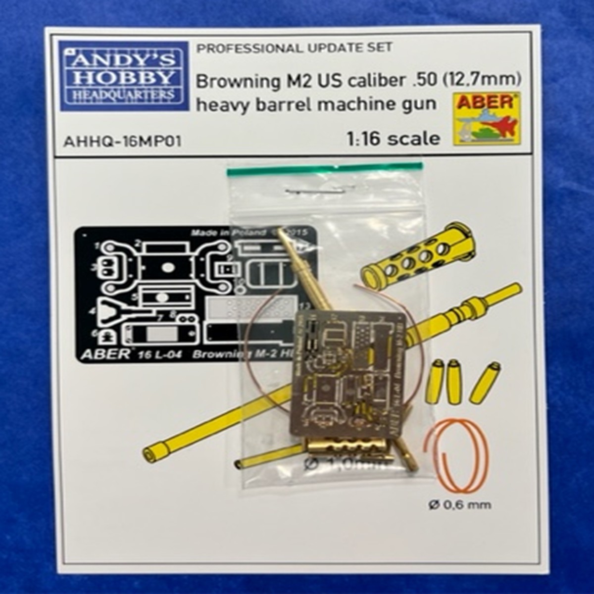 Andy's Hobby Headquarters 16MP01 - 1/16 Browning M2 US .50 caliber machine gun barrel