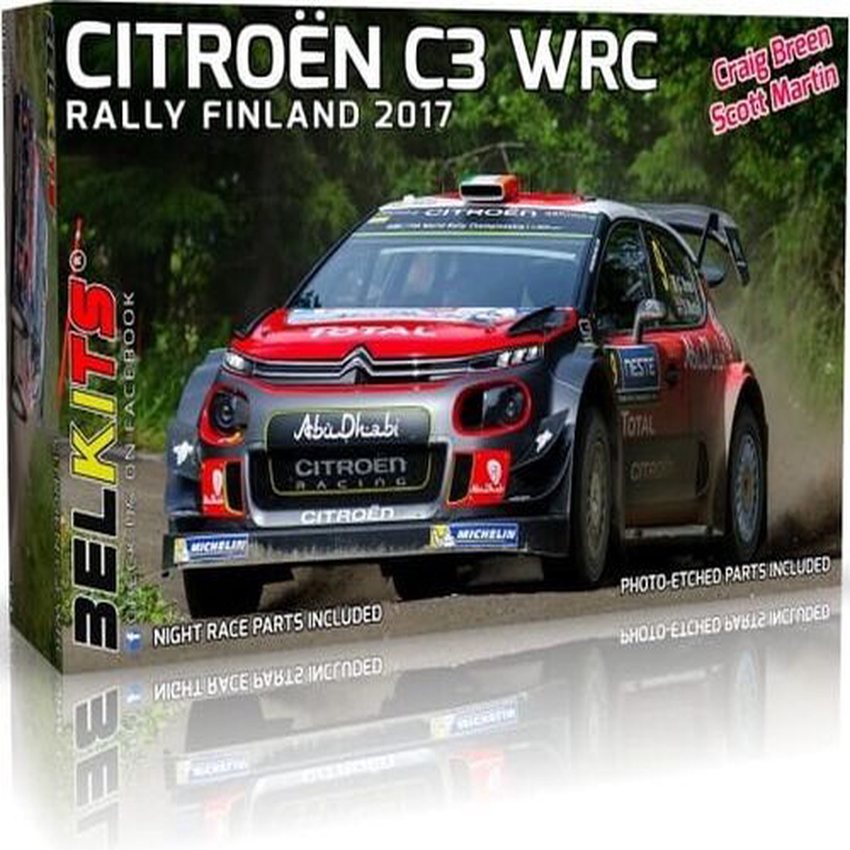 Belkits 018 1/24 Citroen C3 WRC - Rally Finland 2017