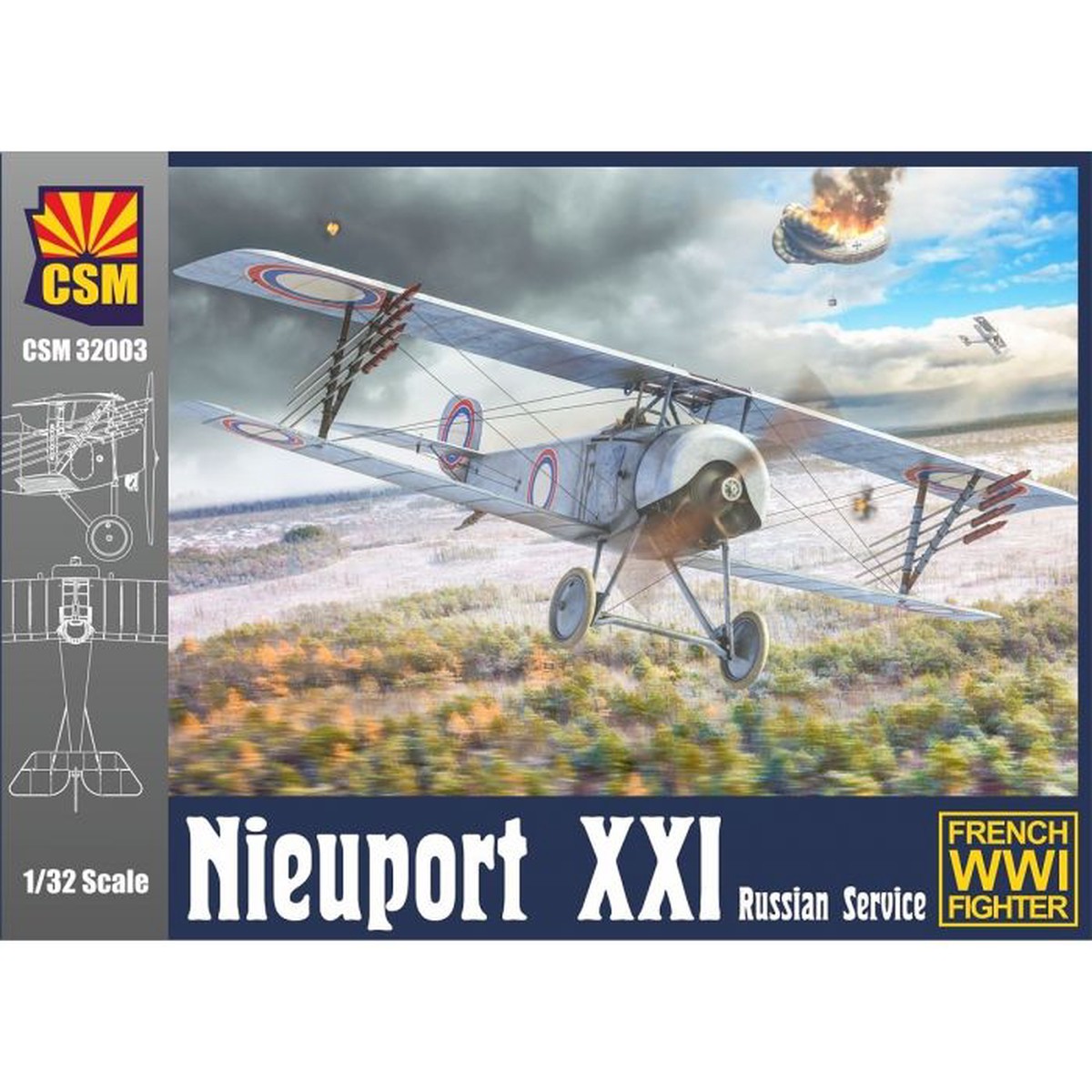 Copper State Models 32003 1/32 Nieuport XXI in Russian Service