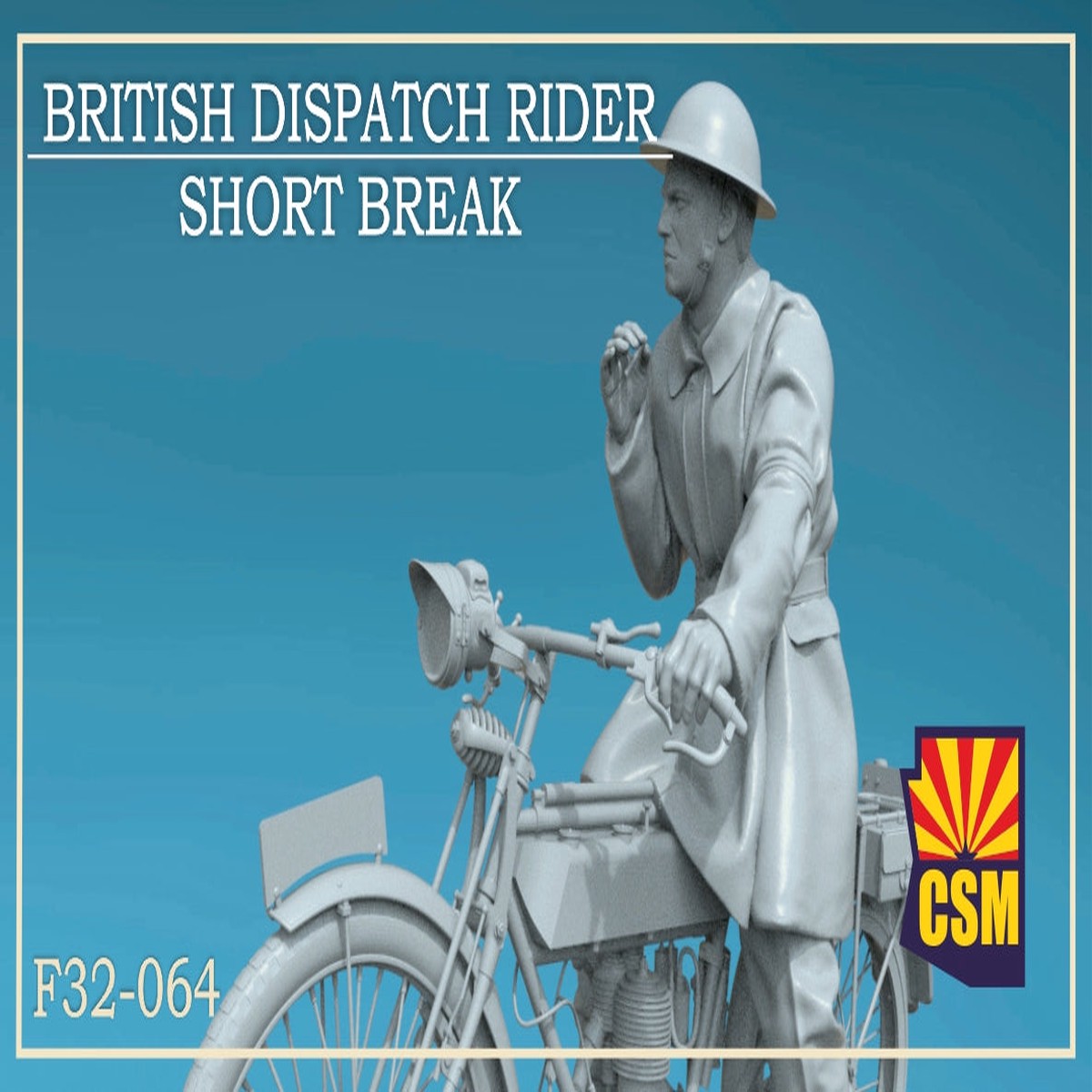 Copper State Models F32064 1/32 British Dispatch Rider on a short break