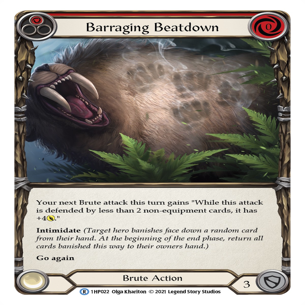 Barraging Beatdown (Red) [1HP022] (History Pack 1) - NM