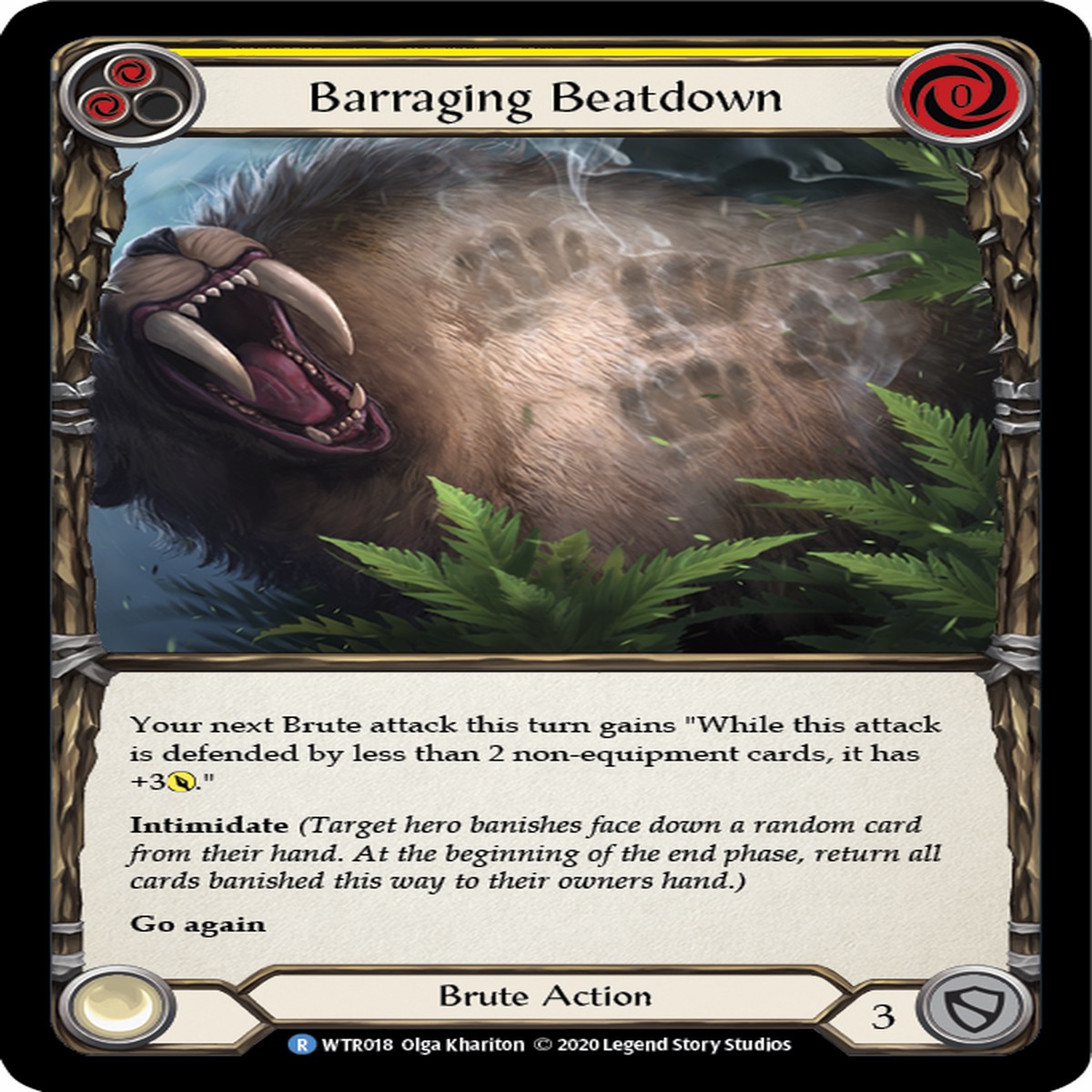 Barraging Beatdown (Yellow) [U-WTR018] (Welcome to Rathe Unlimited) Unlimited Normal - NM Unlimited Normal