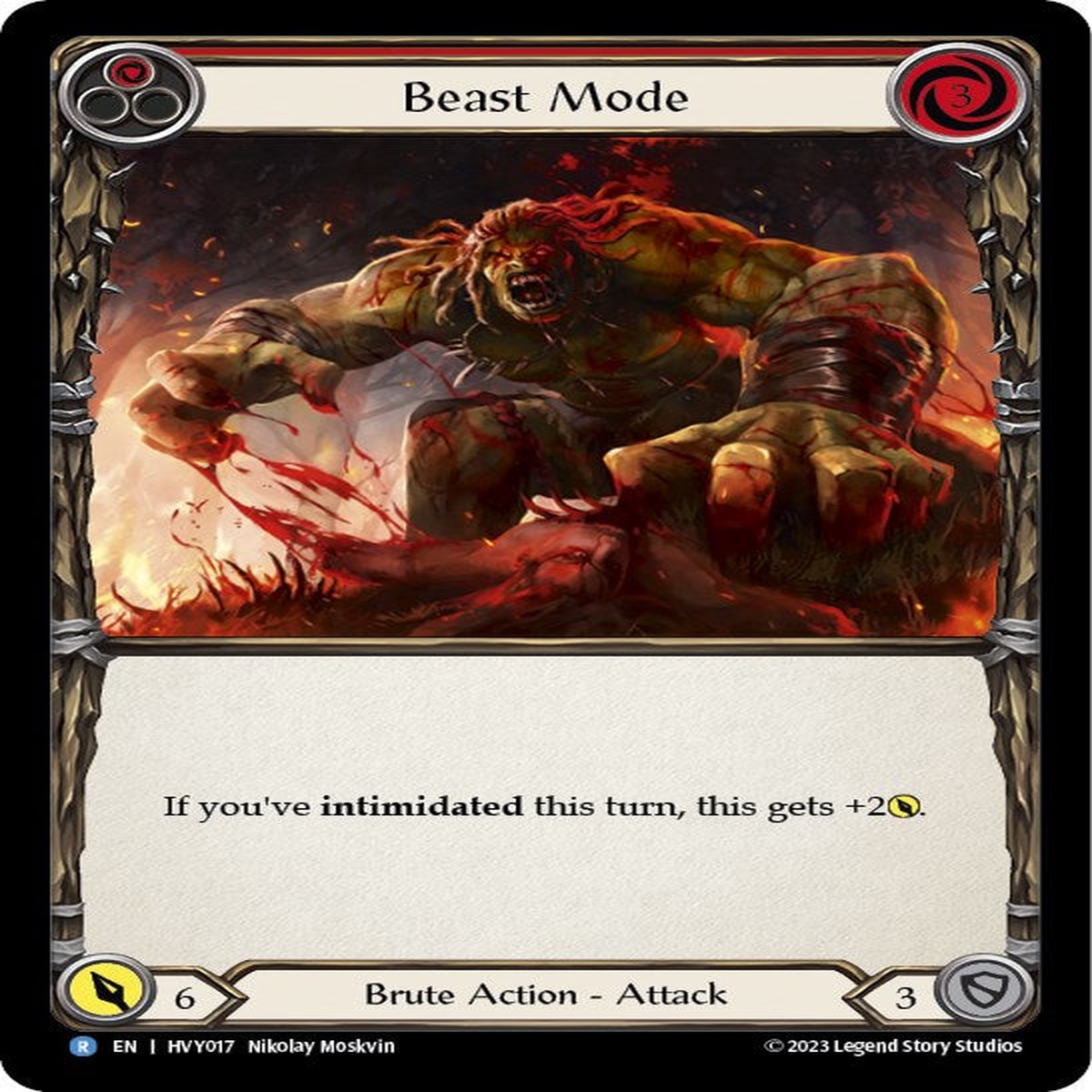 Beast Mode (Red) [HVY017] (Heavy Hitters) Rainbow Foil - NM Rainbow Foil