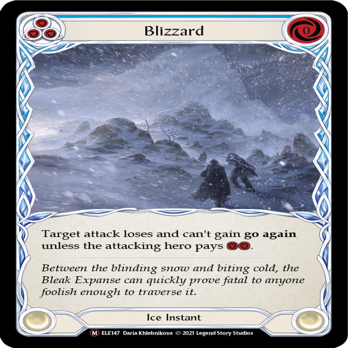 Blizzard [U-ELE147] (Tales of Aria Unlimited) Unlimited Rainbow Foil - NM Unlimited Rainbow Foil