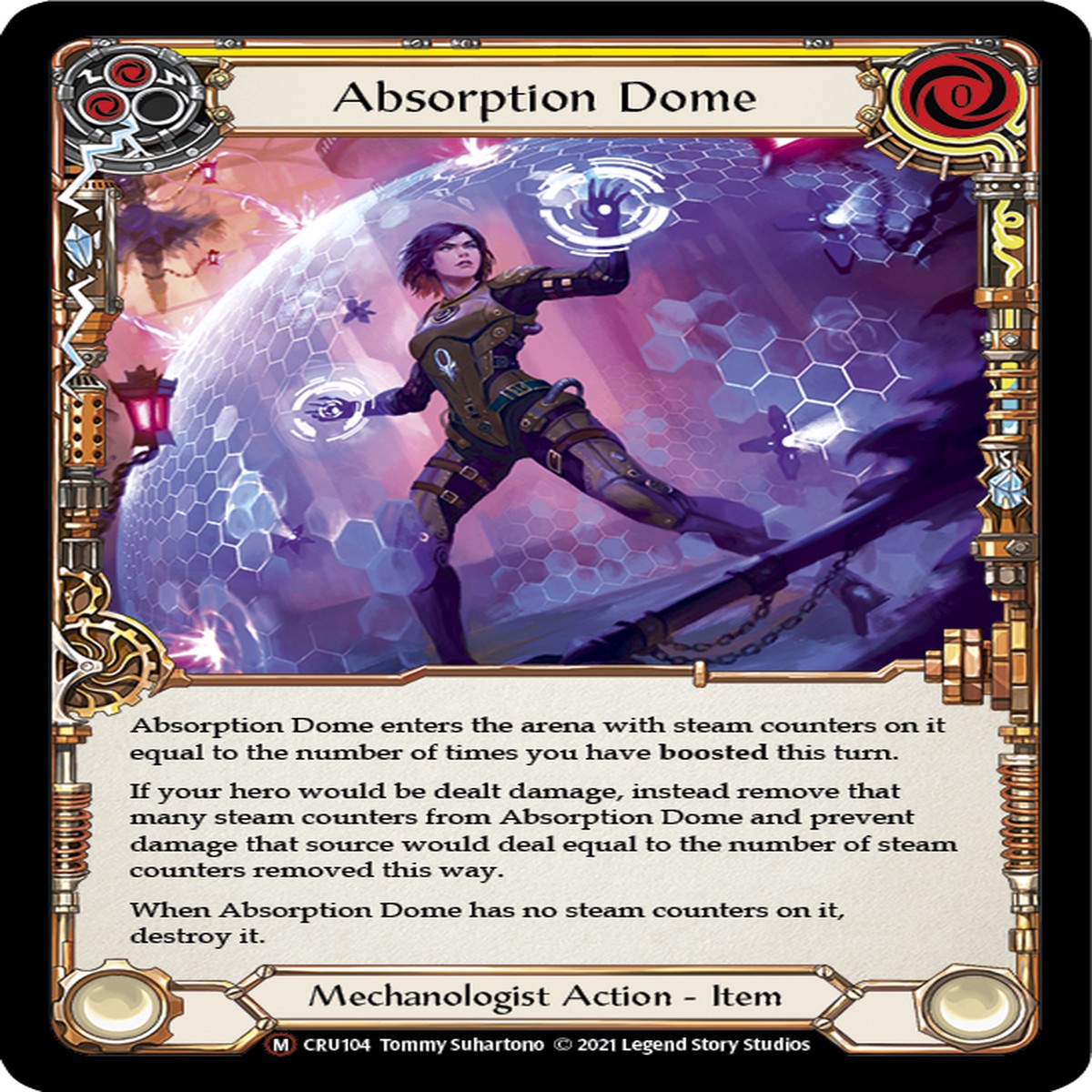 Absorption Dome [U-CRU104] (Crucible of War Unlimited) Unlimited Rainbow Foil - NM Unlimited Rainbow Foil