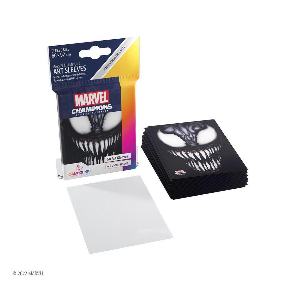 Gamegenic 50ct Standard Size Art Sleeves Marvel Champions Venom - DP: Marvel AS Venom