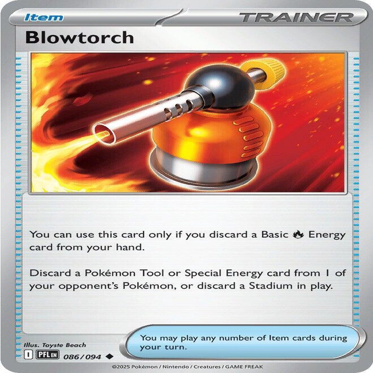 Blowtorch - 086/094 Normal ME02: Phantasmal Flames Uncommon 086/094 - Near Mint