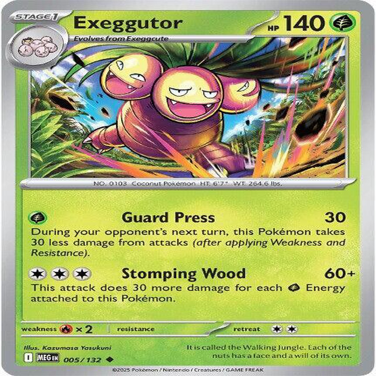 Exeggutor - 005/132 Normal ME01: Mega Evolution Uncommon 005/132 - Near Mint