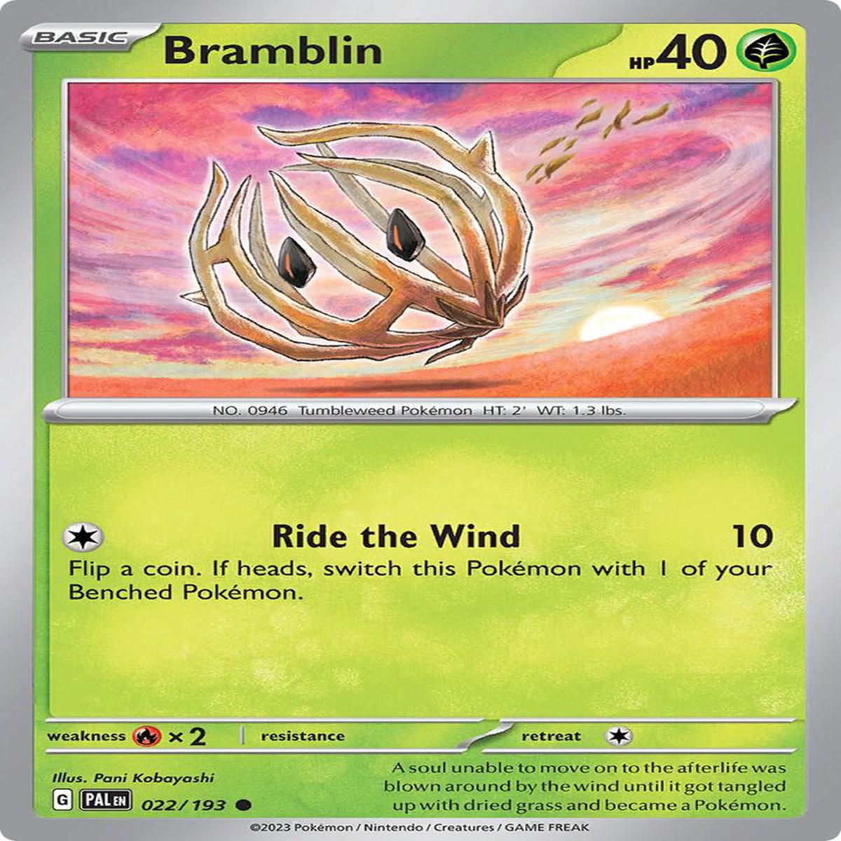 Bramblin - 022/193 Normal SV02: Paldea Evolved Common 022/193 - Near Mint