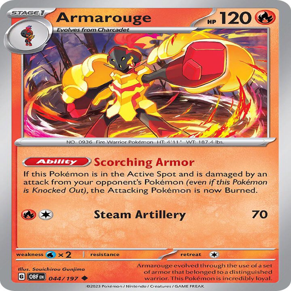 Armarouge Normal SV03: Obsidian Flames Uncommon 044/197 - Near Mint