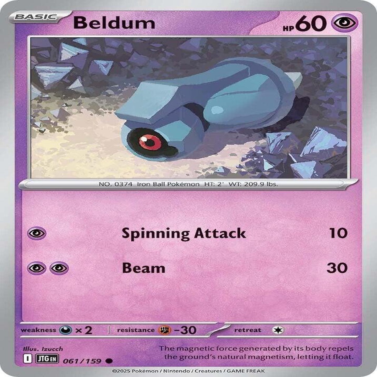 Beldum Normal SV09: Journey Together Common 061/159 - Near Mint