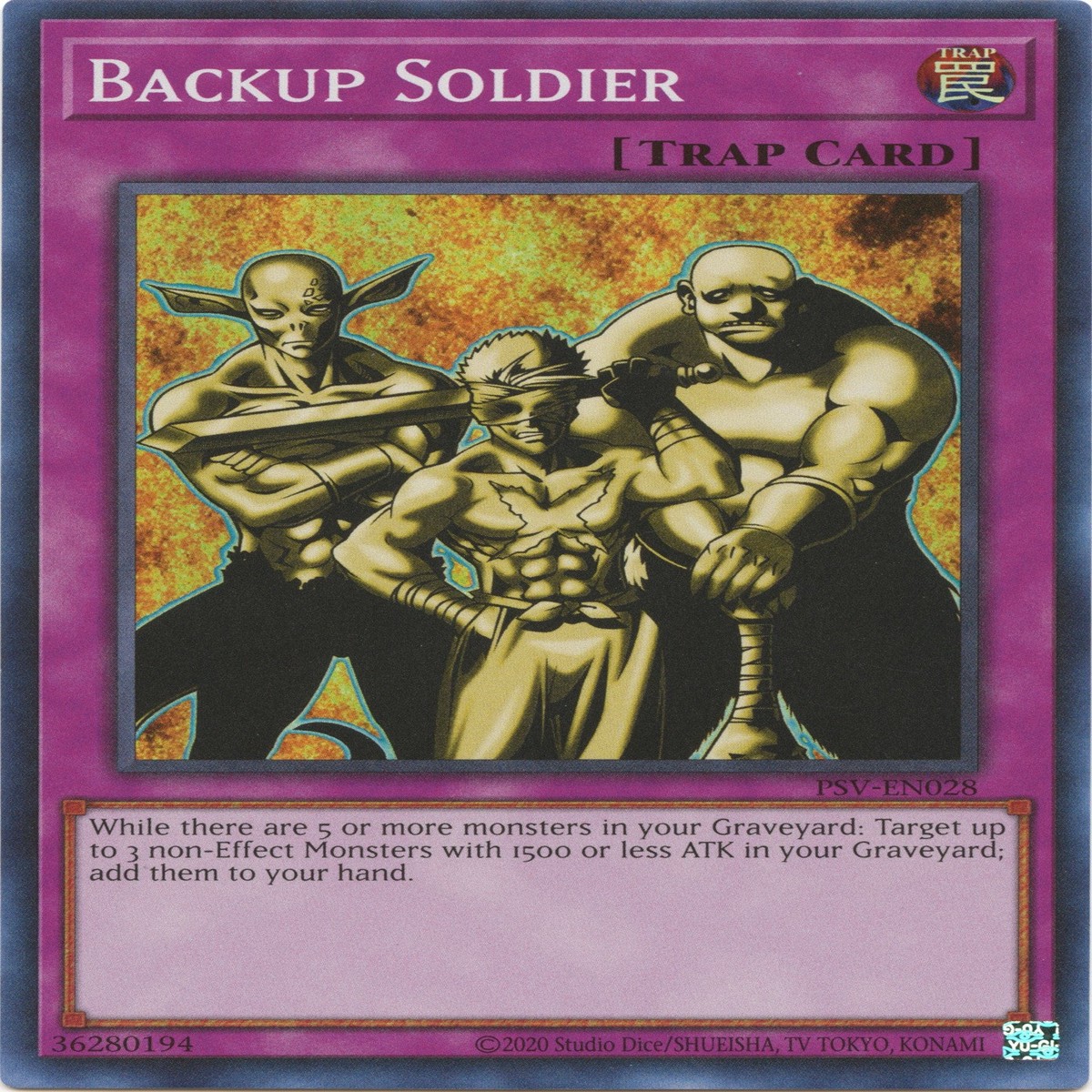 Backup Soldier (25th Anniversary) [PSV-EN028] Super Rare - NM Unlimited