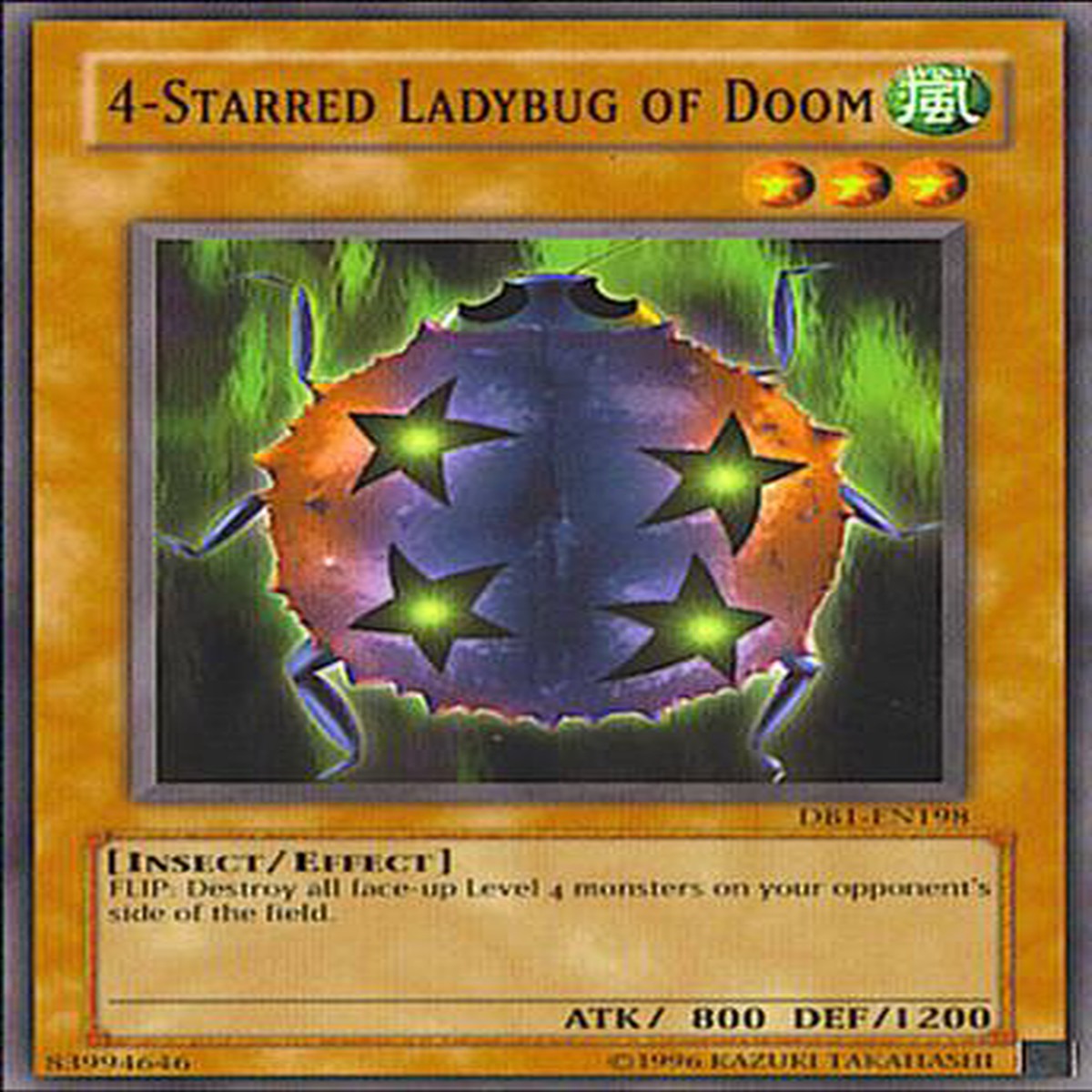4-Starred Ladybug of Doom [DB1-EN198] Common - NM Unlimited