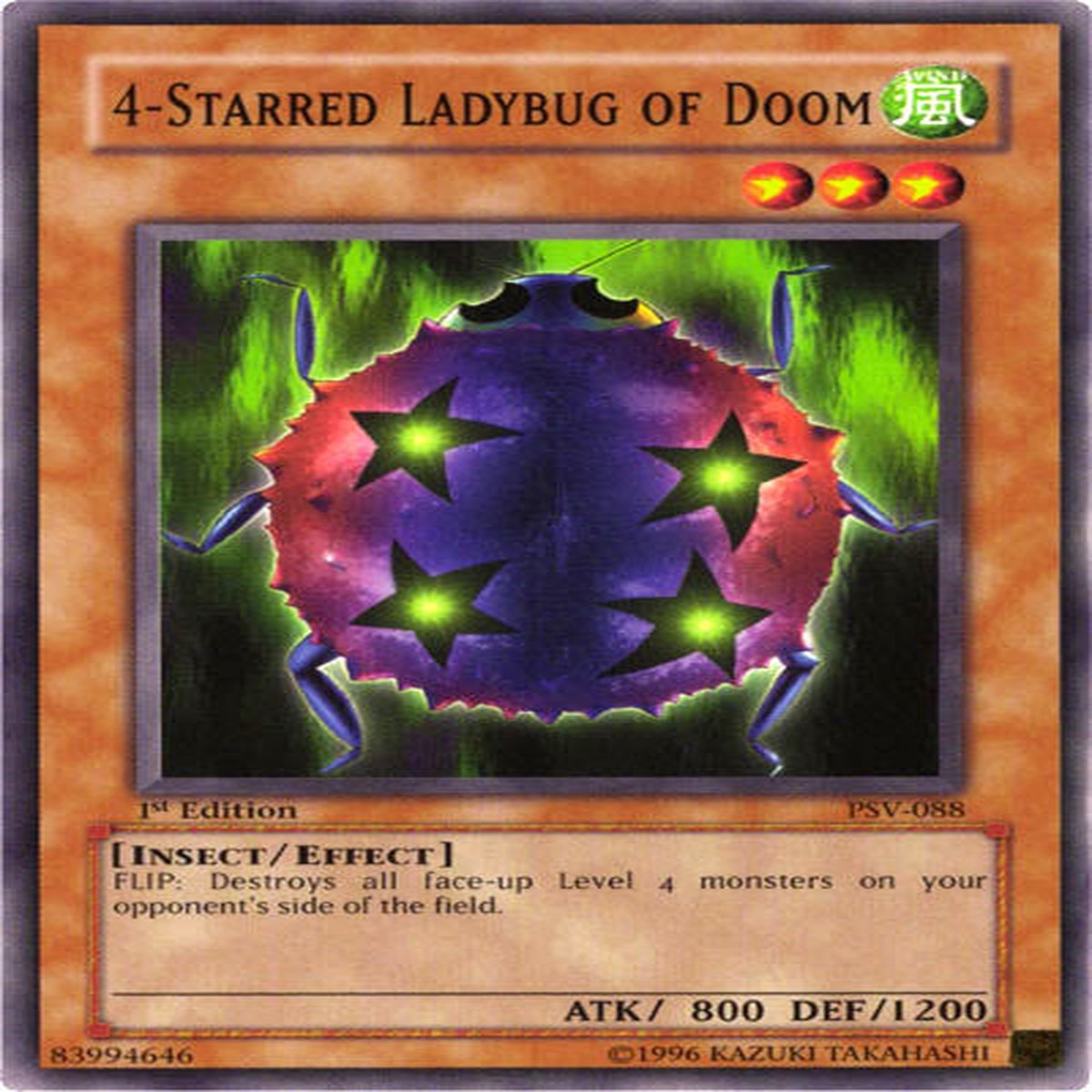 4-Starred Ladybug of Doom [PSV-088] Common - NM 1st Edition