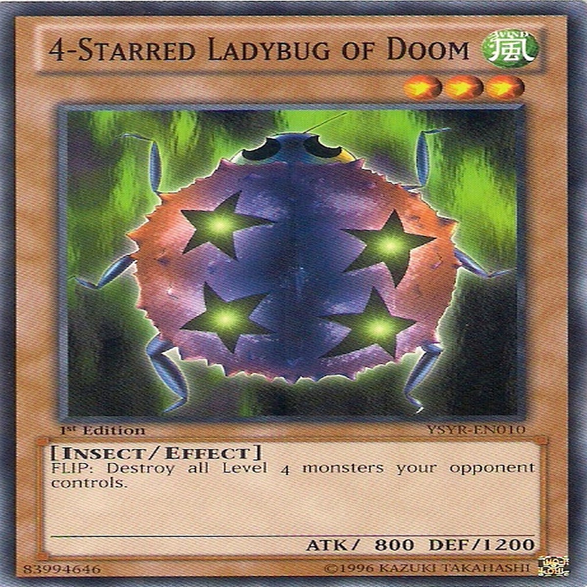 4-Starred Ladybug of Doom [YSYR-EN010] Common - NM 1st Edition