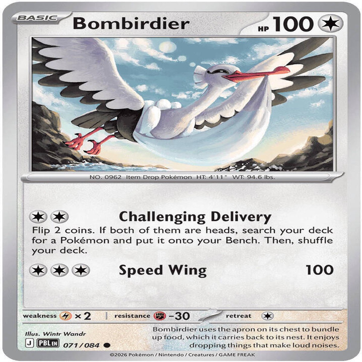 Bombirdier Reverse Holofoil ME05: Pitch Black Common 071/084 - Near Mint
