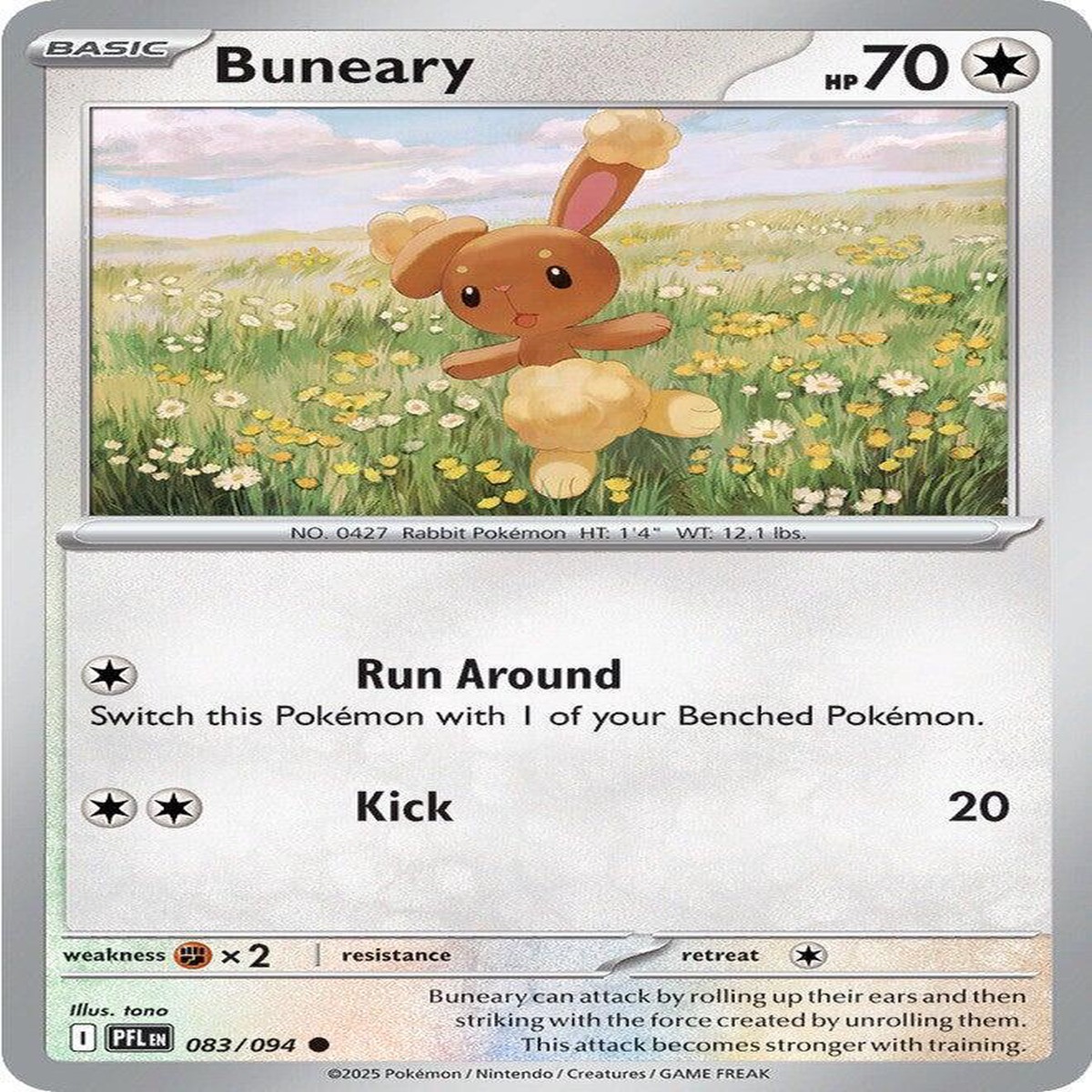 Buneary Normal ME02: Phantasmal Flames Common 083/094 - Near Mint